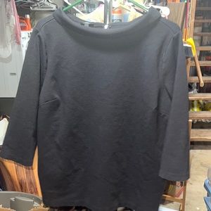 Talbots petite plus size boat neck/deep scoop zippered shirt